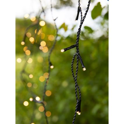 Markslöjd 108179 - LED perdea luminoasă de exterior pentru Crăciun GARDEN24 160xLED/9,6W/24V 3,1m alb cald