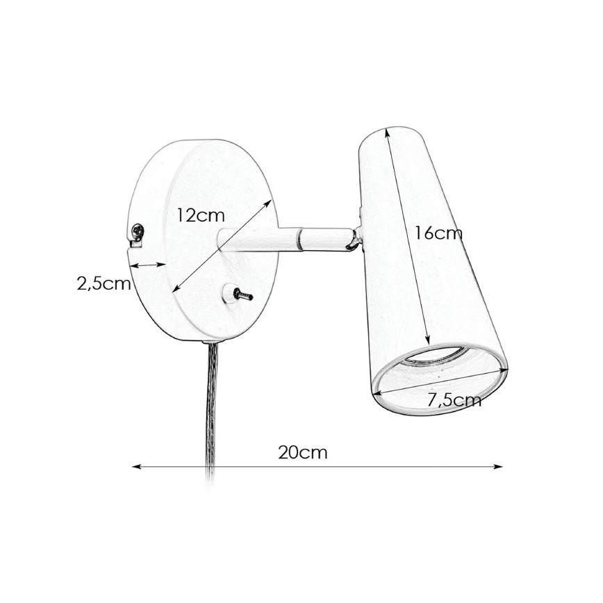 Markslöjd 108200 - Spot de perete CREST 1xGU10/7W/230V negru