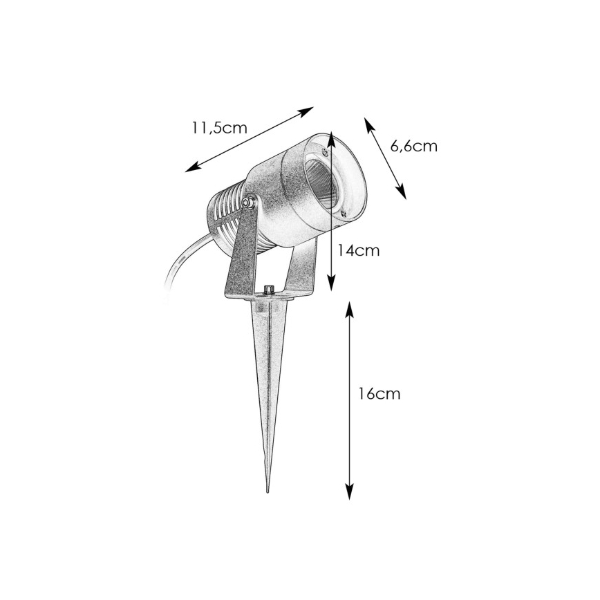 Markslöjd 108404 - Lampă de exterior LED RGBW GARDEN24, LED 6W/24V, 30 cm, IP44, neagră
