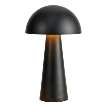Markslöjd 108655 - Lampă de masă LED reîncărcabilă cu dimmer FUNGI LED/1,5W/5V 2000 mAh IP44 neagră