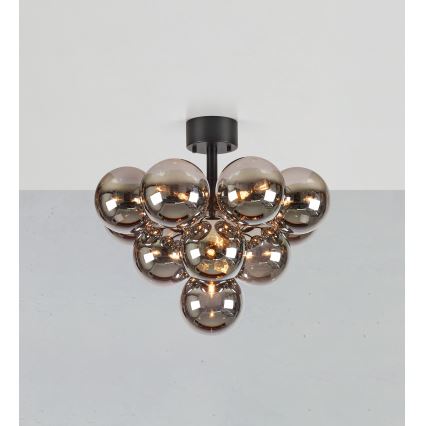 Markslöjd 108845 - Lustră aplicată MERLOT 13xG9/18W/230V Ø 56 cm negru/fumuriu