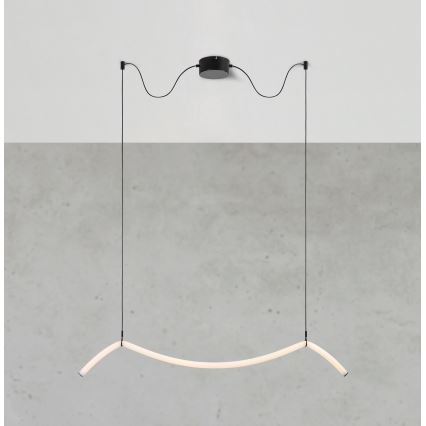 Markslöjd 108873 - Lustră LED dimabilă MELT, suspendată pe cablu, LED/13W/230V, 112 cm, neagră