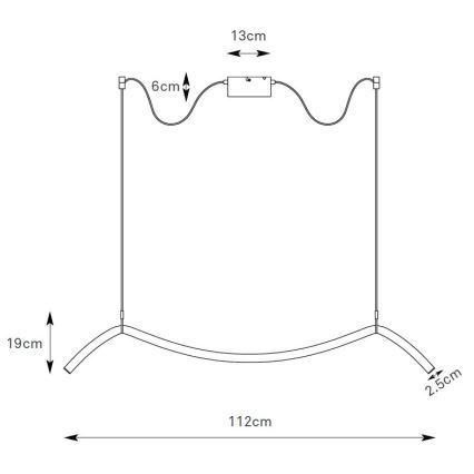 Markslöjd 108873 - Lustră LED dimabilă MELT, suspendată pe cablu, LED/13W/230V, 112 cm, neagră