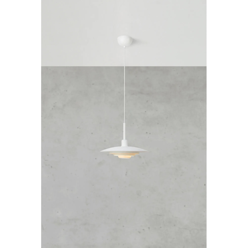 Markslöjd 108874 - Pendul pe cablu PINY 1xE27/60W/230V Ø 35 cm alb