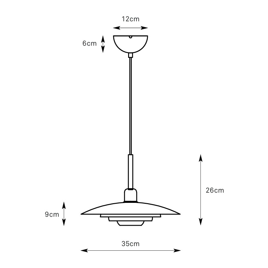 Markslöjd 108874 - Pendul pe cablu PINY 1xE27/60W/230V Ø 35 cm alb
