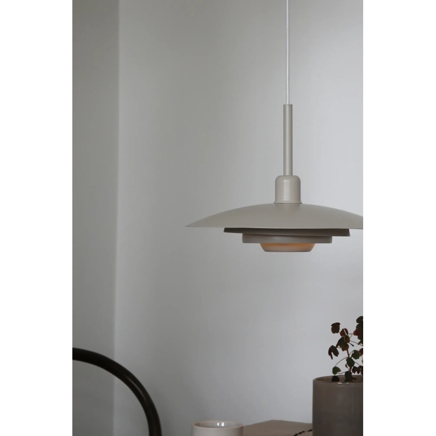 Markslöjd 108875 - Lustră suspendată pe cablu PINY 1xE27/60W/230V diametru 35 cm bej
