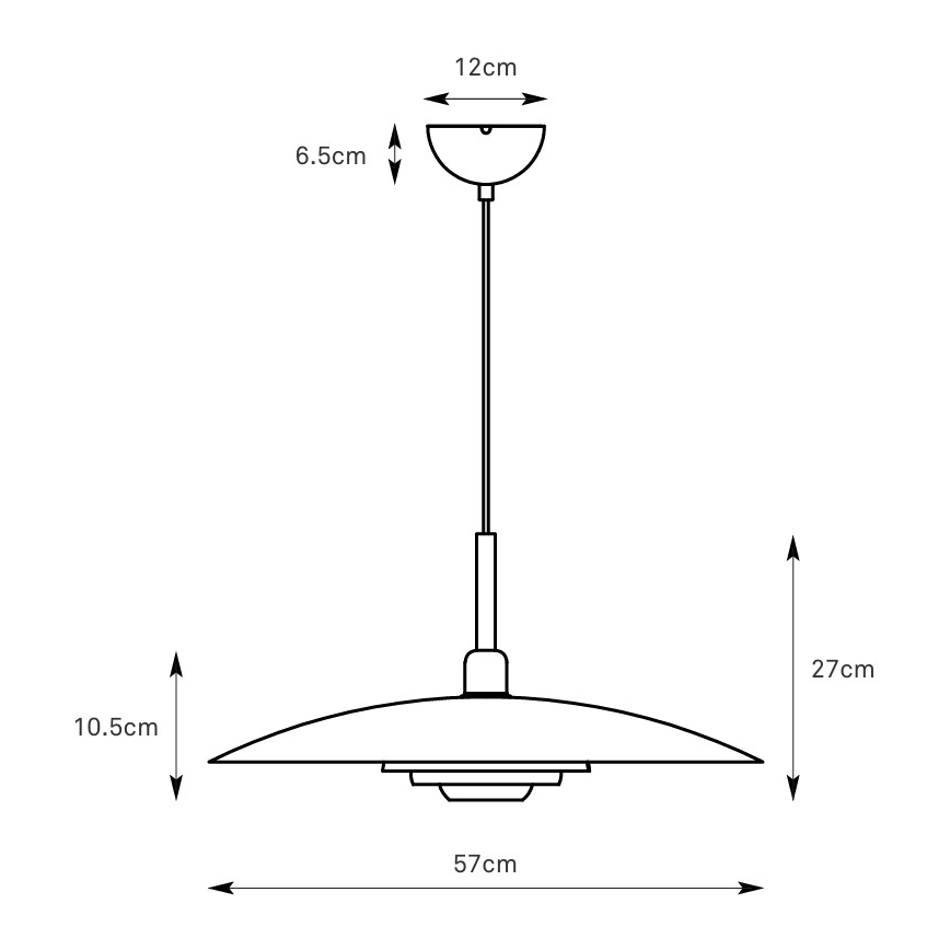 Markslöjd 108877 - Lustru suspendat pe cablu PINY 1xE27/60W/230V diam. 57 cm bej