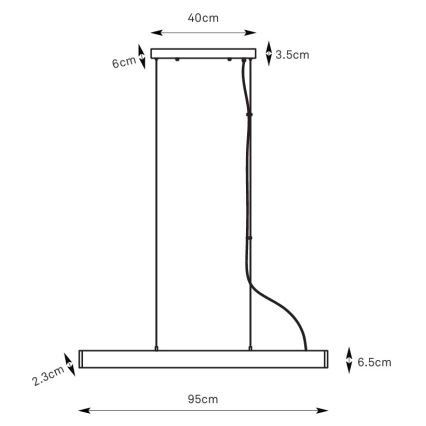 Markslöjd 108892 - Lustra LED reglabilă suspendată pe cablu PLANO LED/38W/230V albă