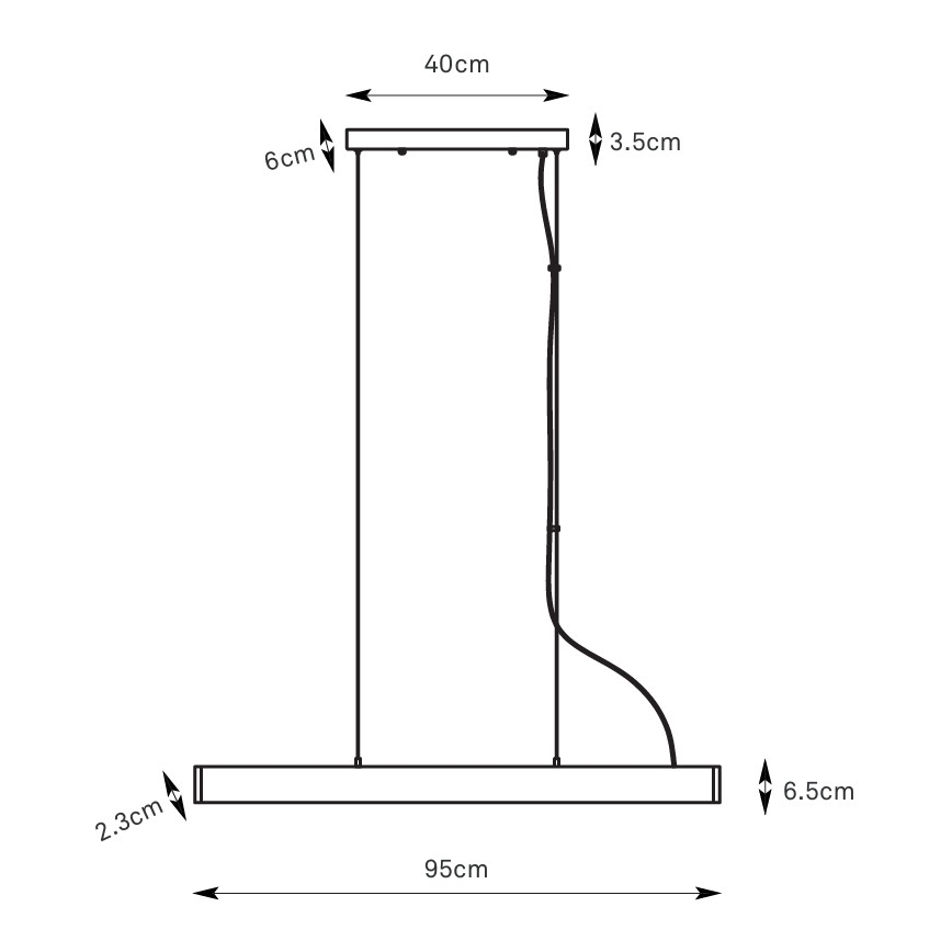 Markslöjd 108892 - Lustra LED reglabilă suspendată pe cablu PLANO LED/38W/230V albă