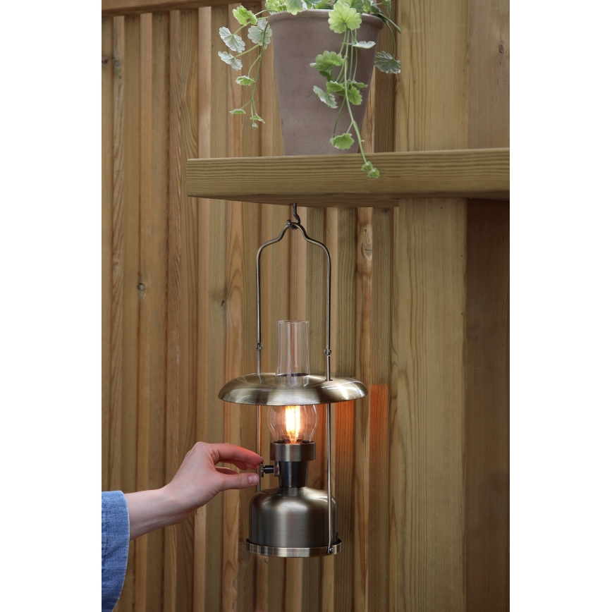 Markslöjd 108894 - Lampă de masă LED reîncărcabilă, cu intensitate reglabilă, pentru exterior FANOS LED/2,5W/3,7V 4000 mAh IP44 alamă