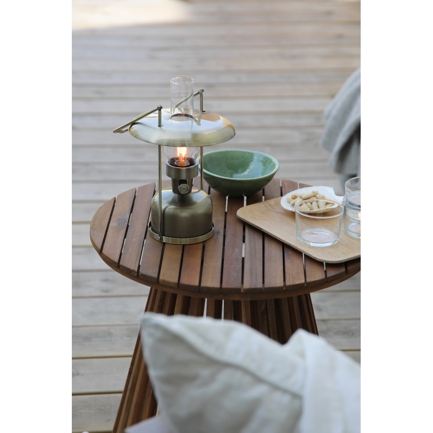 Markslöjd 108894 - Lampă de masă LED reîncărcabilă, cu intensitate reglabilă, pentru exterior FANOS LED/2,5W/3,7V 4000 mAh IP44 alamă