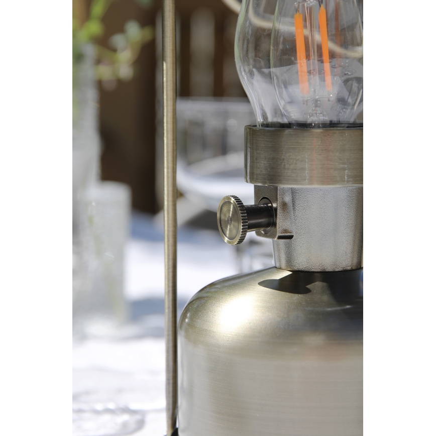 Markslöjd 108894 - Lampă de masă LED reîncărcabilă, cu intensitate reglabilă, pentru exterior FANOS LED/2,5W/3,7V 4000 mAh IP44 alamă