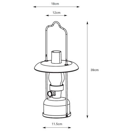Markslöjd 108894 - Lampă de masă LED reîncărcabilă, cu intensitate reglabilă, pentru exterior FANOS LED/2,5W/3,7V 4000 mAh IP44 alamă