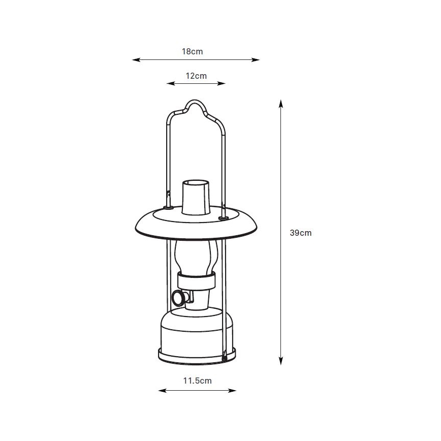 Markslöjd 108894 - Lampă de masă LED reîncărcabilă, cu intensitate reglabilă, pentru exterior FANOS LED/2,5W/3,7V 4000 mAh IP44 alamă