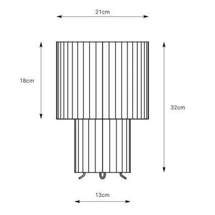 Markslöjd 108896 - Lampă de masă CATIS 1xE27/60W/230V, 32 cm, gri
