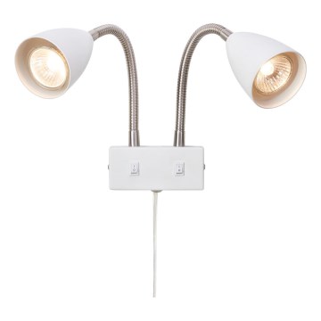 Markslöjd 108900 - Aplică de perete CIRO cu 2 spoturi (2x GU10, 7W, 230V), alb