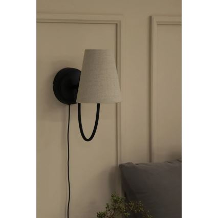 Markslöjd 108907 - Aplica de perete AMAR 1xE14/40W/230V bej/negru
