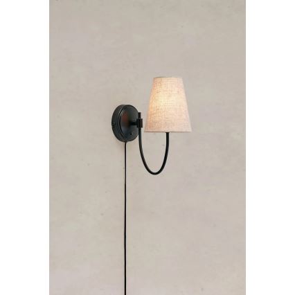 Markslöjd 108907 - Aplica de perete AMAR 1xE14/40W/230V bej/negru