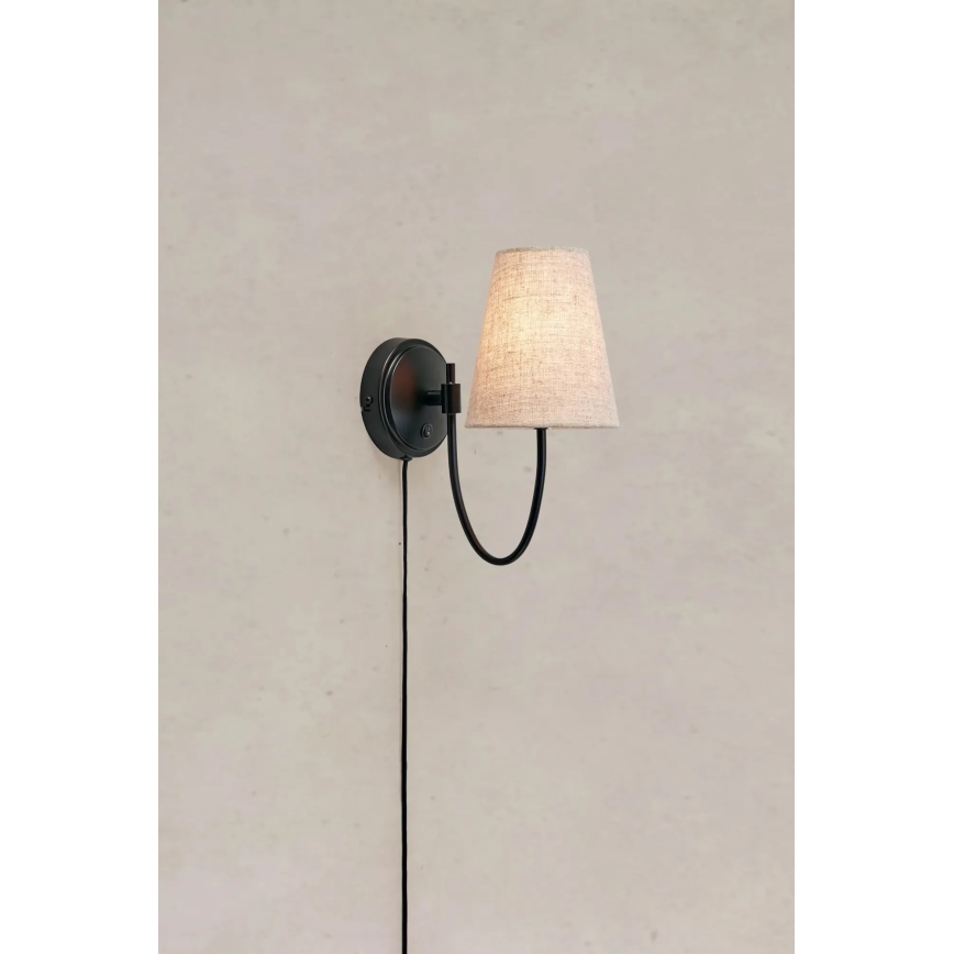 Markslöjd 108907 - Aplica de perete AMAR 1xE14/40W/230V bej/negru