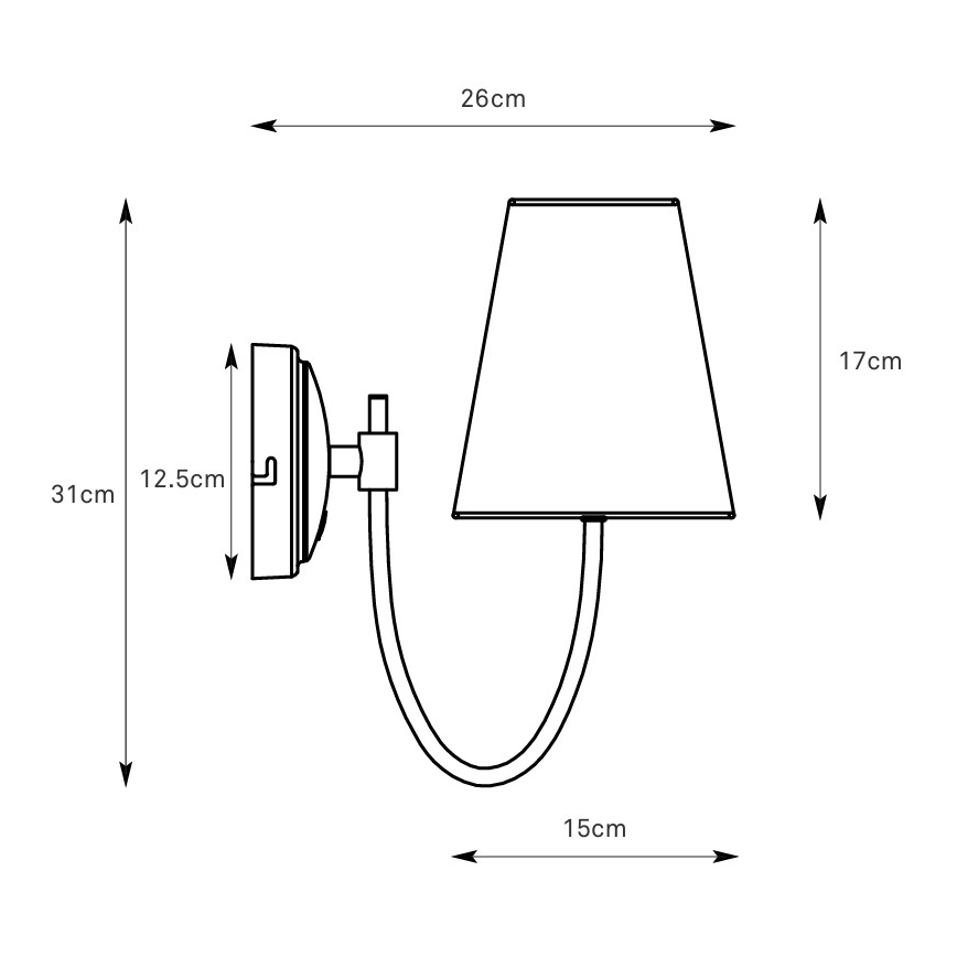 Markslöjd 108907 - Aplica de perete AMAR 1xE14/40W/230V bej/negru