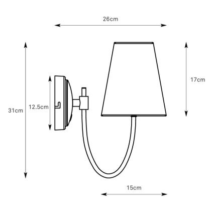 Markslöjd 108907 - Lampă de perete AMAR 1xE14/40W/230V in/negru
