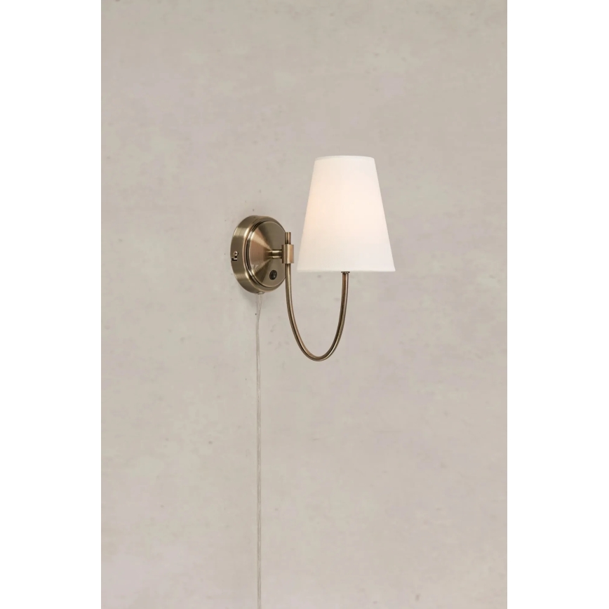 Markslöjd 108908 - Aplică de perete AMAR 1xE14/40W/230V albă/alamă