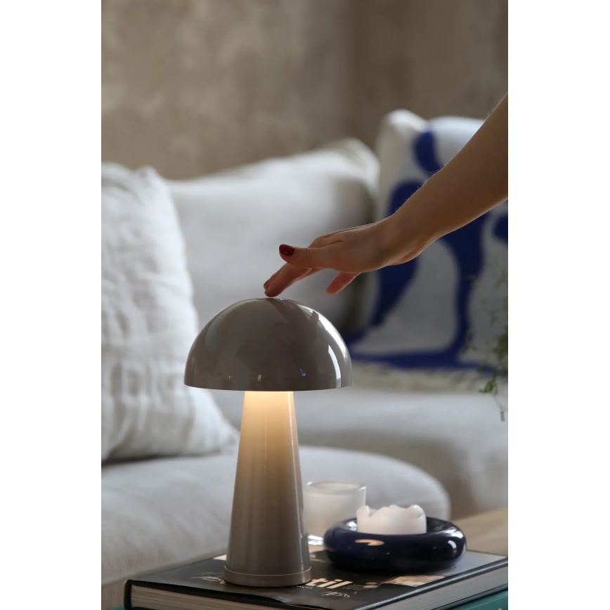 Markslöjd 108950 - Lampă de birou reîncărcabilă LED reglabilă FUNGI LED/1,5W/5V 2000 mAh IP44 gri