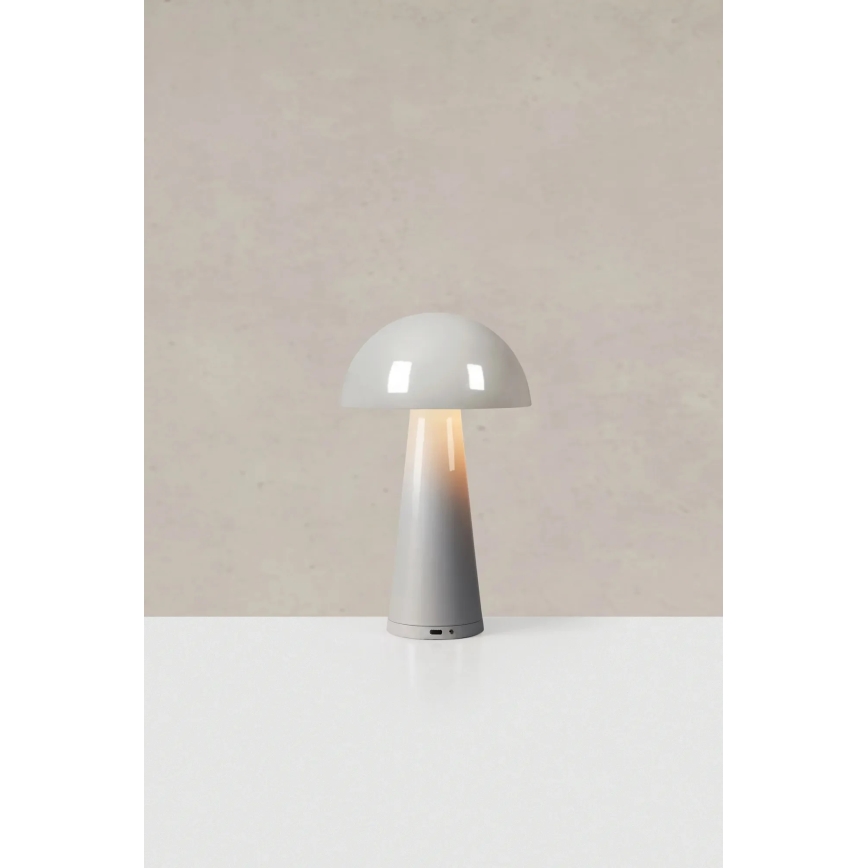 Markslöjd 108950 - Lampă de birou reîncărcabilă LED reglabilă FUNGI LED/1,5W/5V 2000 mAh IP44 gri