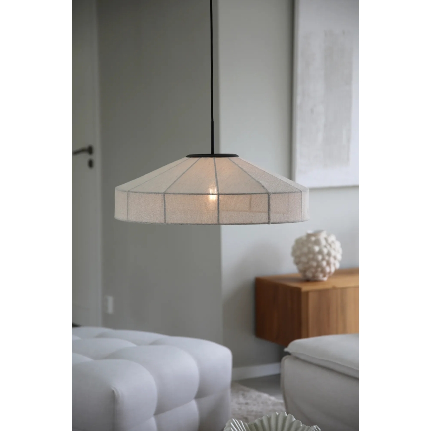 Markslöjd 108955 - Lampă suspendată pe cablu ALIA 1xE27/60W/230V, diam. 57 cm, crem/negru
