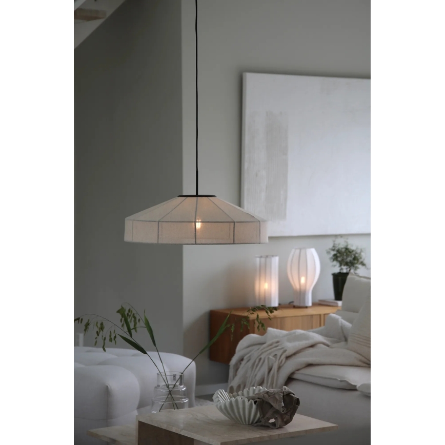 Markslöjd 108955 - Lampă suspendată pe cablu ALIA 1xE27/60W/230V, diam. 57 cm, crem/negru