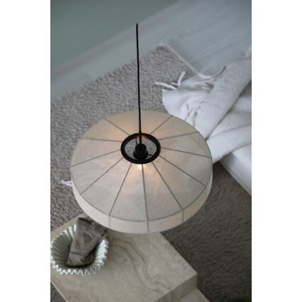 Markslöjd 108955 - Lampă suspendată pe cablu ALIA 1xE27/60W/230V, diam. 57 cm, crem/negru