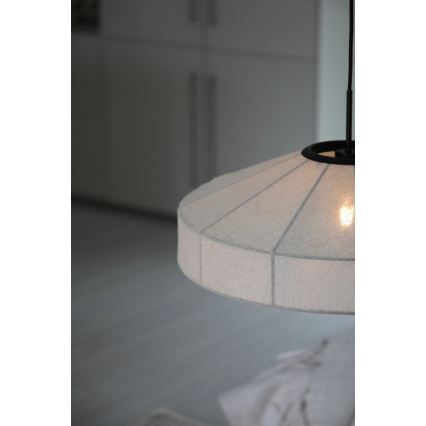 Markslöjd 108955 - Lampă suspendată pe cablu ALIA 1xE27/60W/230V, diam. 57 cm, crem/negru