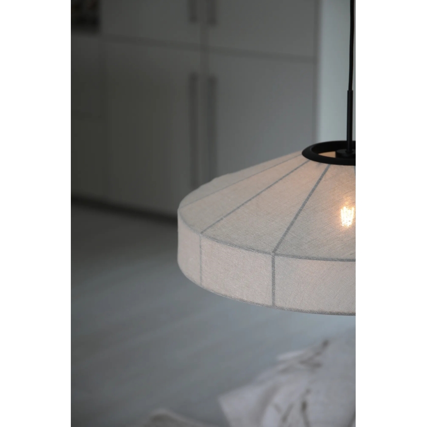 Markslöjd 108955 - Lampă suspendată pe cablu ALIA 1xE27/60W/230V, diam. 57 cm, crem/negru