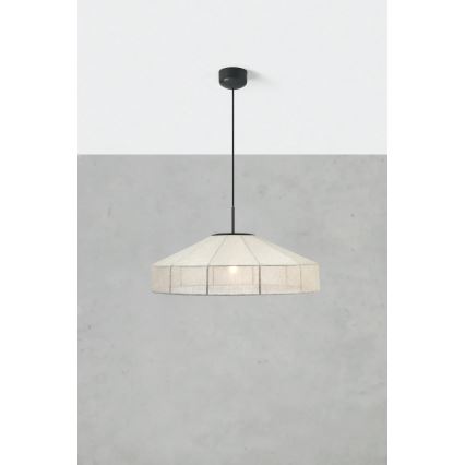 Markslöjd 108955 - Lampă suspendată pe cablu ALIA 1xE27/60W/230V, diam. 57 cm, crem/negru