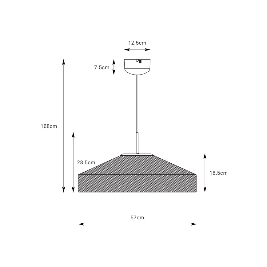 Markslöjd 108955 - Lampă suspendată pe cablu ALIA 1xE27/60W/230V, diam. 57 cm, crem/negru