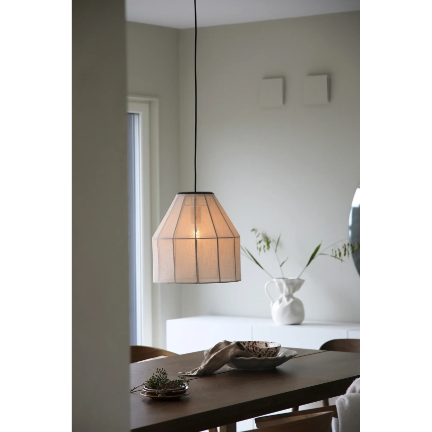 Markslöjd 108956 - Lustră suspendată pe cablu AIKO 1xE27/60W/230V Diam. 37 cm crem/negru