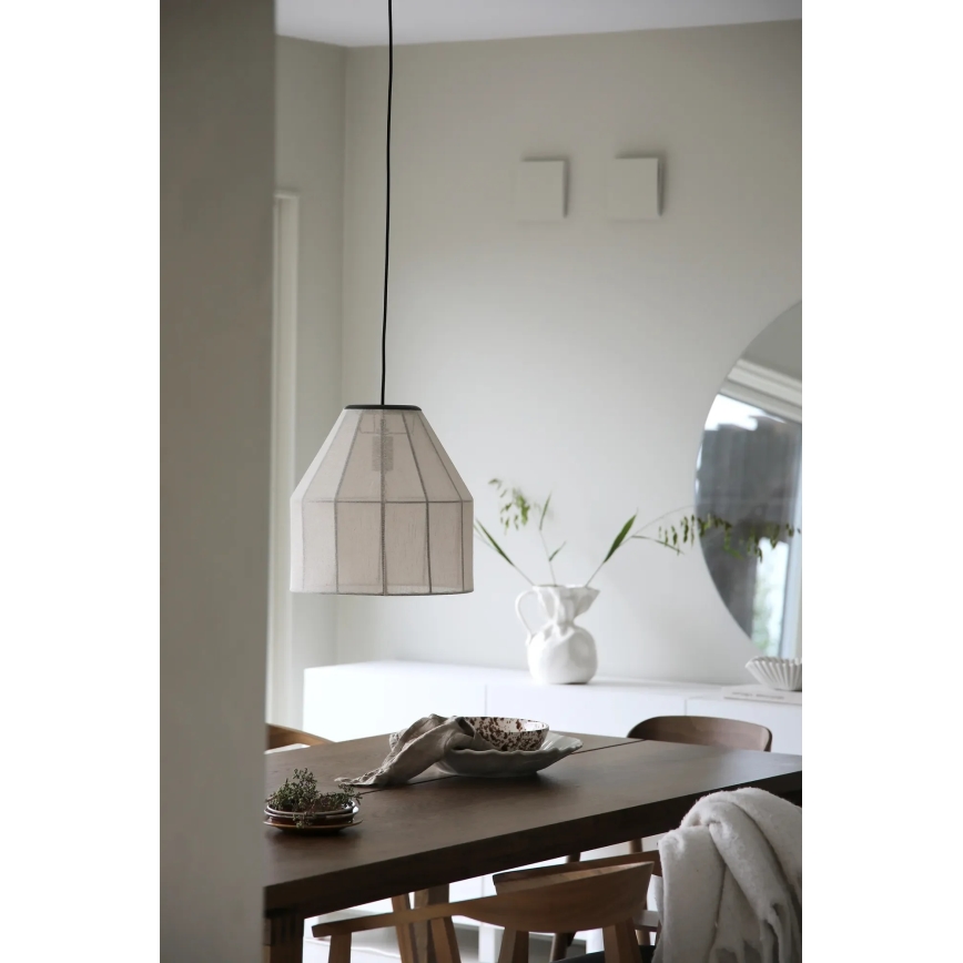 Markslöjd 108956 - Lustră suspendată pe cablu AIKO 1xE27/60W/230V Diam. 37 cm crem/negru