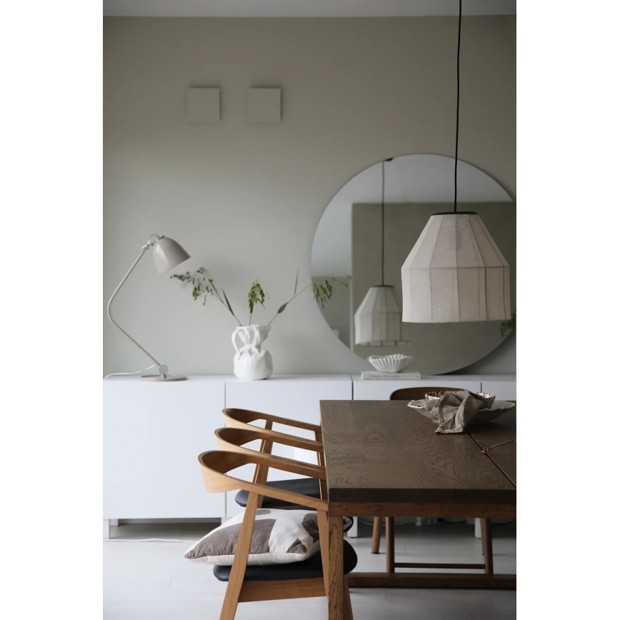 Markslöjd 108956 - Lustră suspendată pe cablu AIKO 1xE27/60W/230V Diam. 37 cm crem/negru