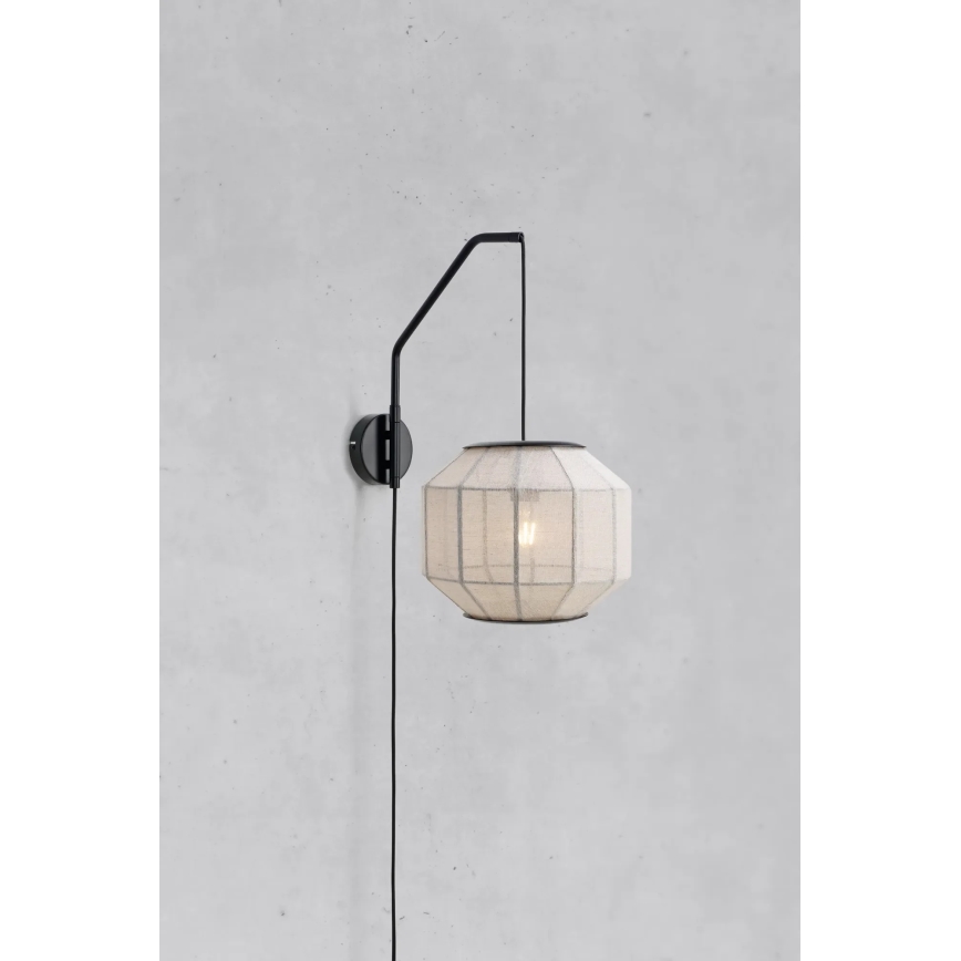 Markslöjd 108957 - Aplica de perete ASUKA 1xE27/60W/230V crem/negru