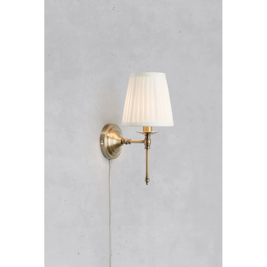 Markslöjd 108968 - Lampă de perete MANOR 1xE14/40W/230V albă/alamă