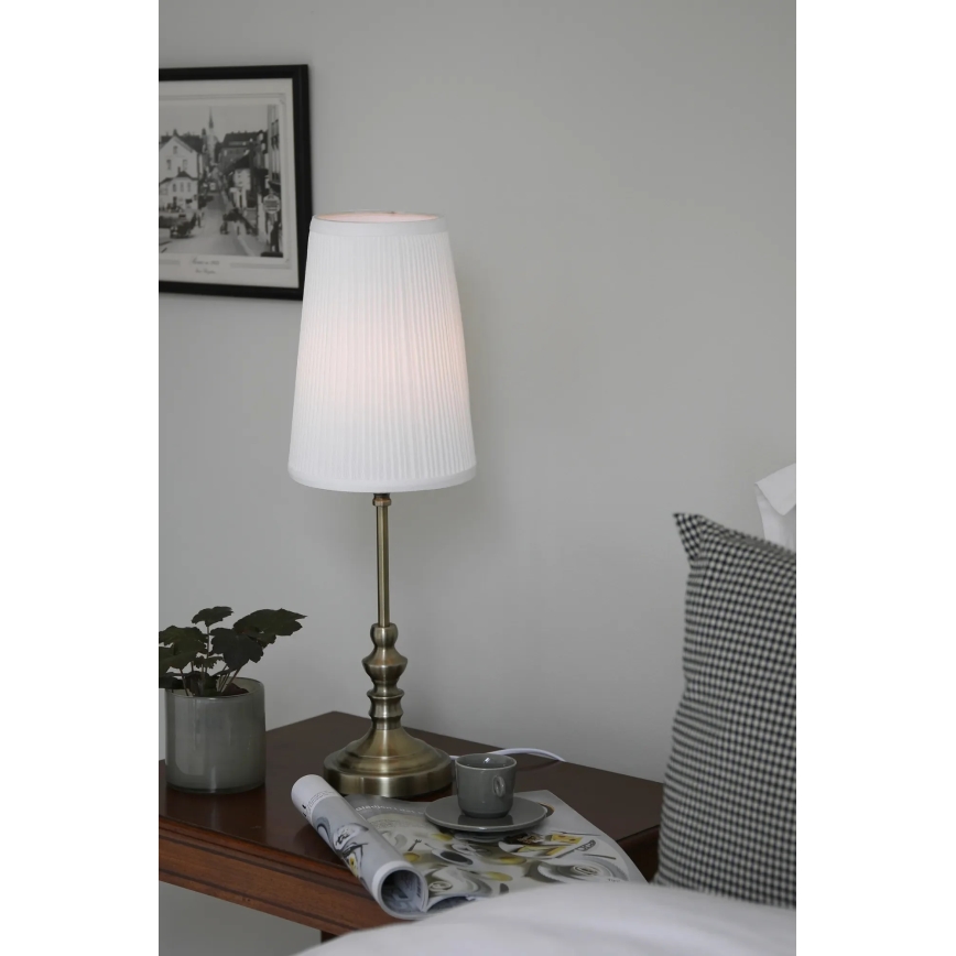 Markslöjd 108969 - Lampă de masă NOBLE 1xE14/40W/230V 56 cm albă/alamă