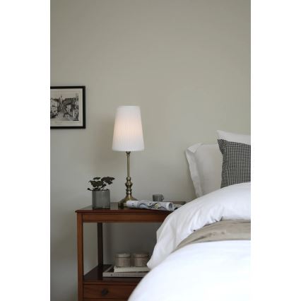 Markslöjd 108969 - Lampă de masă NOBLE 1xE14/40W/230V 56 cm albă/alamă