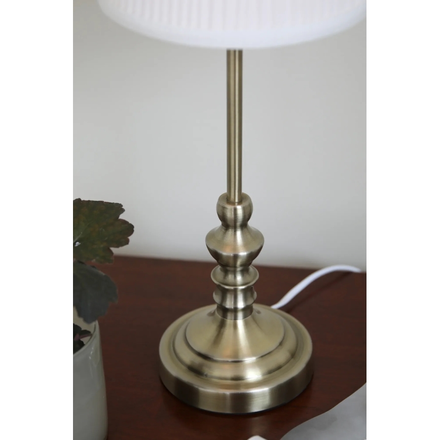 Markslöjd 108969 - Lampă de masă NOBLE 1xE14/40W/230V 56 cm albă/alamă