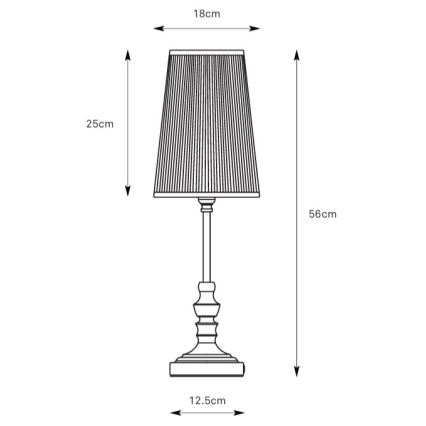 Markslöjd 108969 - Lampă de masă NOBLE 1xE14/40W/230V 56 cm albă/alamă