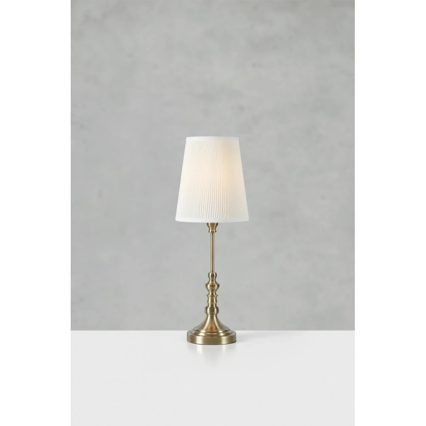 Markslöjd 108970 - Lampă de masă NOBLE 1xE14/40W/230V 66 cm alb/alamă