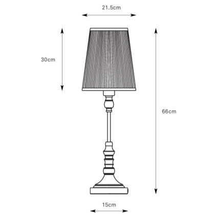 Markslöjd 108970 - Lampă de masă NOBLE 1xE14/40W/230V 66 cm alb/alamă