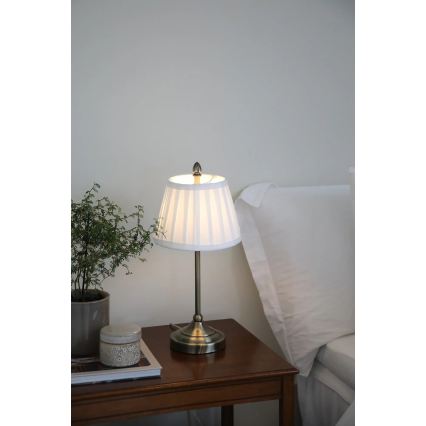 Markslöjd 108973 - Lampă de masă OXFORD 1xE14/40W/230V alb/alamă