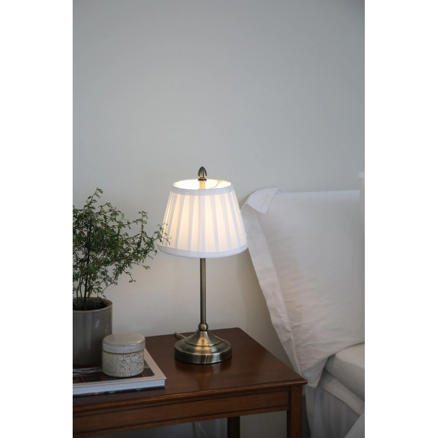 Markslöjd 108973 - Lampă de masă OXFORD 1xE14/40W/230V alb/alamă