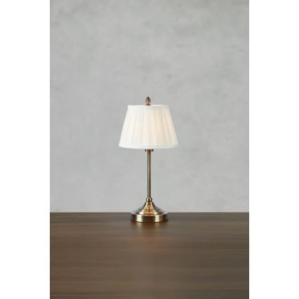 Markslöjd 108973 - Lampă de masă OXFORD 1xE14/40W/230V alb/alamă