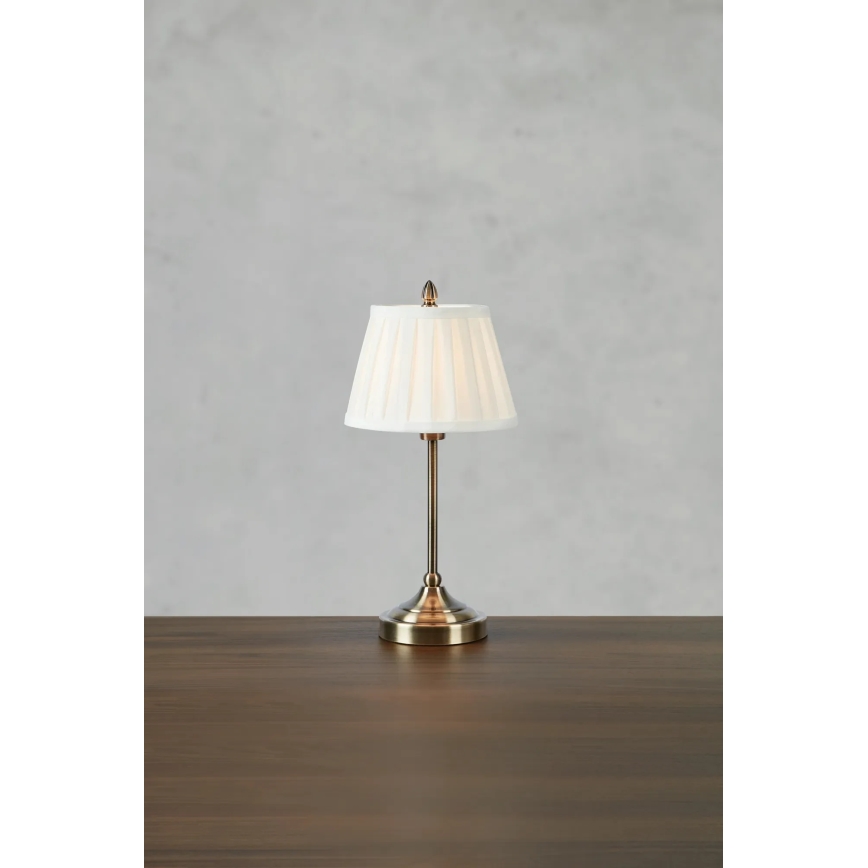 Markslöjd 108973 - Lampă de masă OXFORD 1xE14/40W/230V alb/alamă